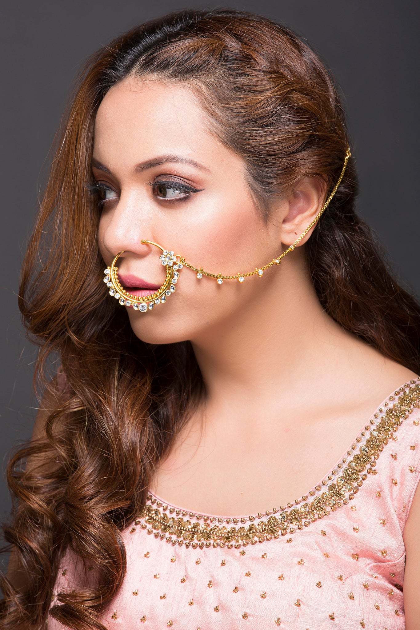 Bridal Nose Ring for Weddings Gives Charming to Brides - She9.Pk